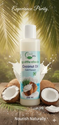 Tulsi Organic Cold Pressed Coconut Oil - 200 ml Tulsi Organic Cold Pressed Coconut Oil - 200 ml
