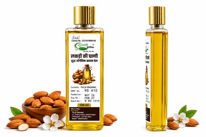 Tulsi Organic Cold Pressed Almond Oil (100 ml) Tulsi Organic Cold Pressed Almond Oil (100 ml)