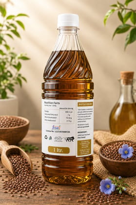 Tulsi Organic Cold Pressed Alsi Oil / Flaxseeds Oil-1 LITRE Tulsi Organic Cold Pressed Alsi Oil / Flaxseeds Oil-1 LITRE