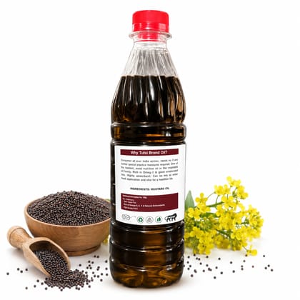 Tulsi Organic Mustard Oil (Cold Pressed / Kachi Ghani) 500 ML Tulsi Organic Mustard Oil (Cold Pressed / Kachi Ghani) 500 ML