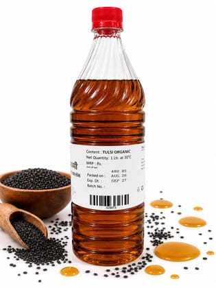 Tulsi Organic Cold Pressed Black Sesame Oil-1 Litre Tulsi Organic Cold Pressed Black Sesame Oil-1 Litre